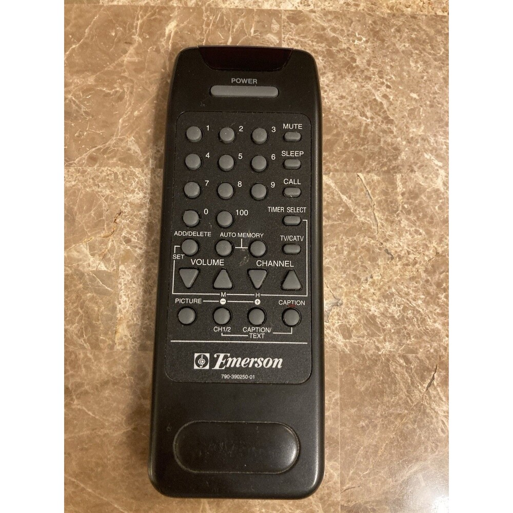 Emerson  790 390250 01 Remote Control TV CATV Model TC 1351 Tested Works